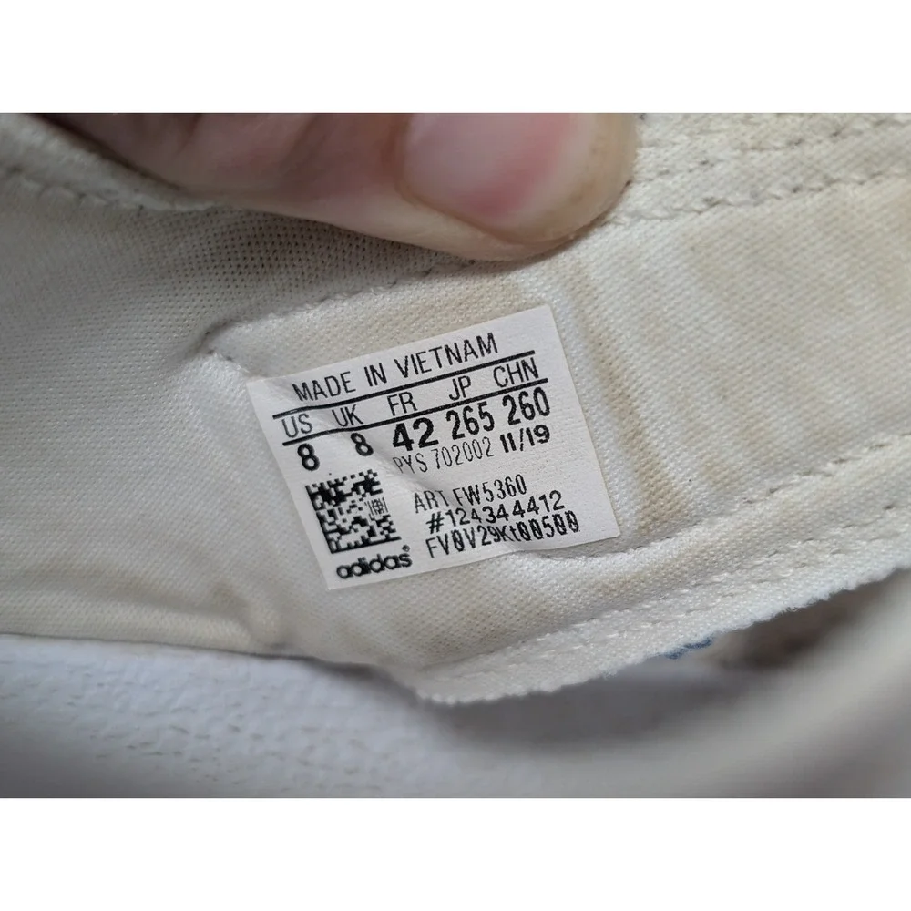 Adidas Adilette FW5360 Men's Size 8 White‎ Ankle Strap Sandals VTG